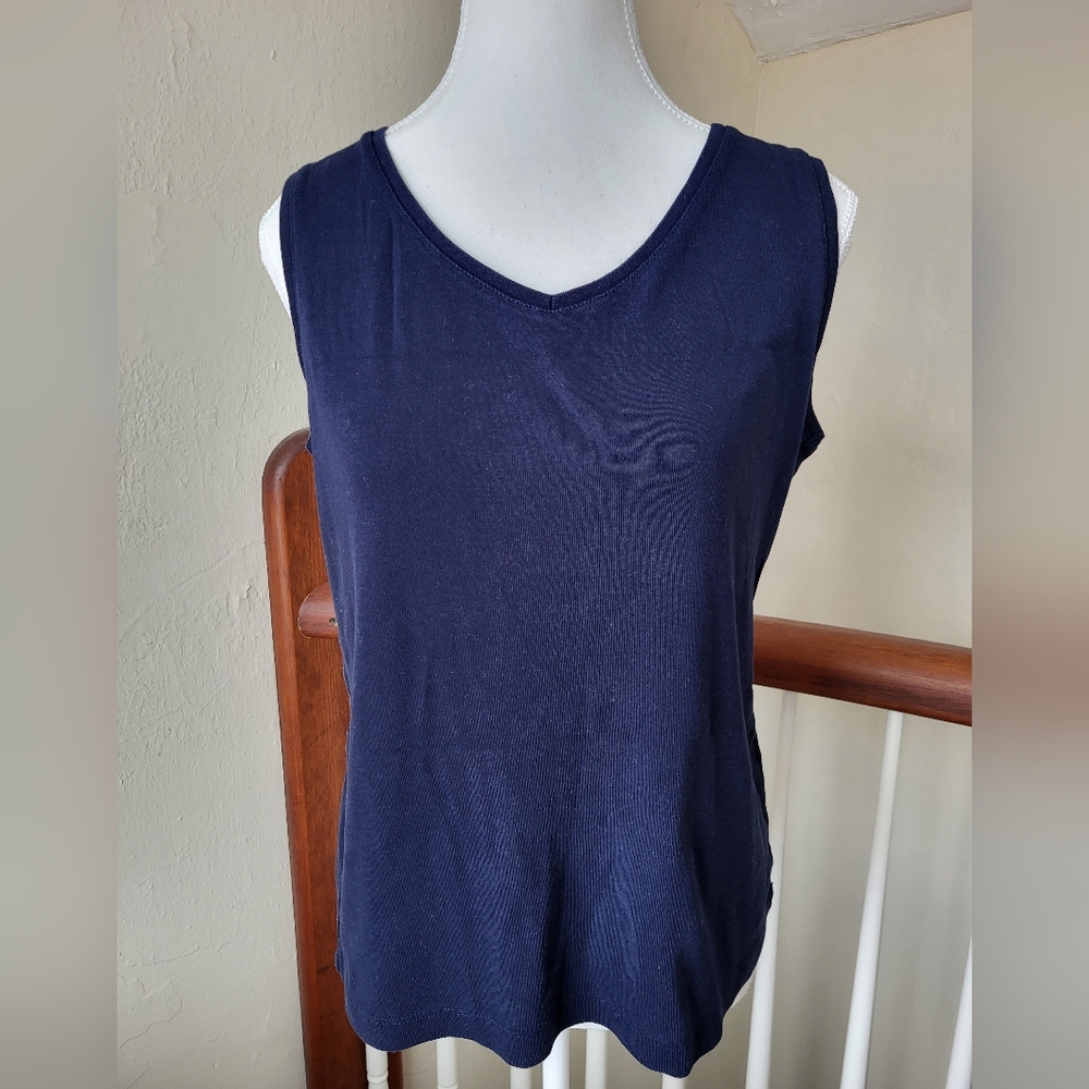 Women's Navy Sleeveless Top